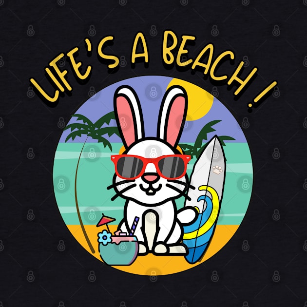 Cute bunny Goes to the beach by Pet Station